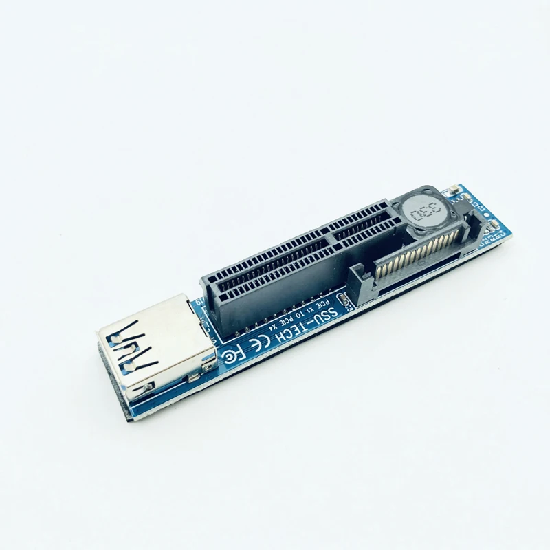 BTBcoin Add On Card PCI-E Riser PCIE PCI-Express X1 to X4 Riser PCI E Riser Card удлинитель адаптера с 30 см USB3.0 удлинитель