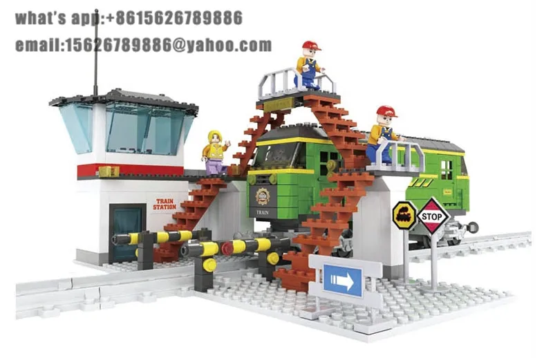 

Ausini building block set compatible with lego transportation train 013 3D Construction Brick Educational Hobbies Toys for Kids
