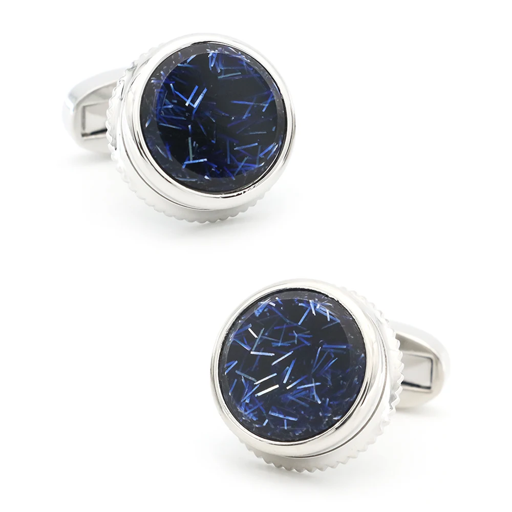 iGame Classic Cuff Links Blue Color Quality Brass Material Luxurious Muti Stone Design | Украшения и аксессуары