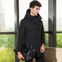 Зимние хлопковые куртки мужские длинные толстые теплые пальто Верхняя одежда новая модная брендовая одежда