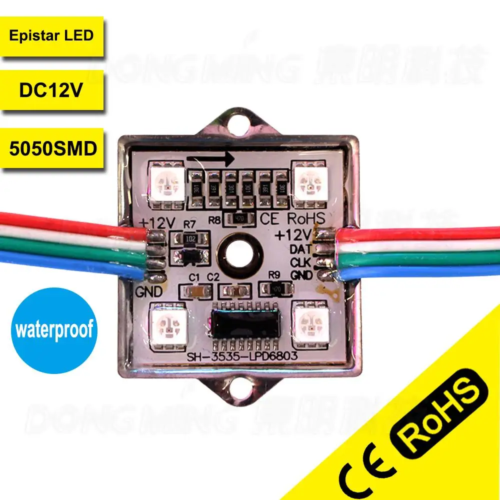 Outdoors Ad lights led module smd5050 4leds/piece waterproof IP65 channel letter dc 12v wholesale light ws2801 | Освещение