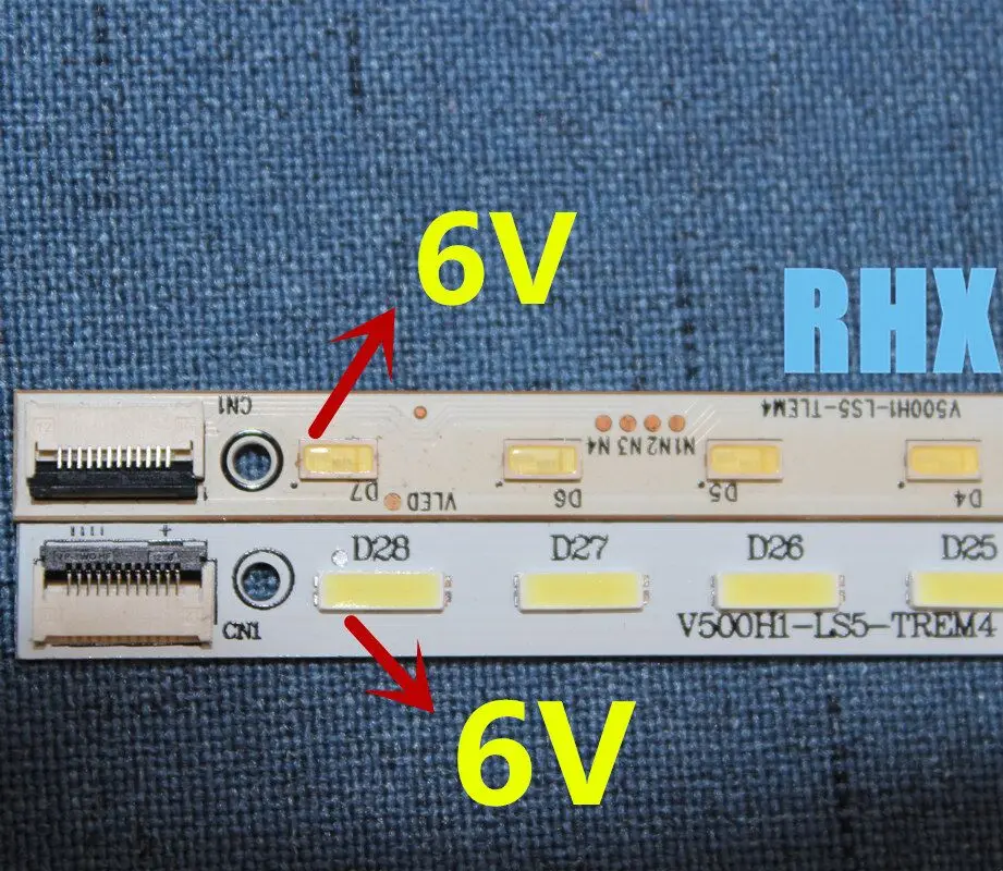 2 шт./лот для skyworth 50E550E ЖК-дисплей светодиодный подсветка V500H1-LS5-TLEM4 V500H1-LS5-TREM4 4A-D078707 4A-D078708 28 светодиодный 315 мм левый+ правый