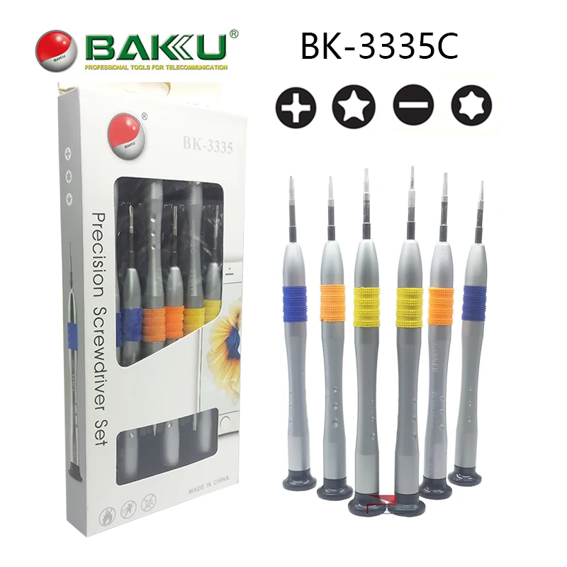 

Screwdriver Set of Tools BAKU BK-3335C, Precision Screwdrivers for iPhone 5S 5 4S 4 iPad Air / mini 2 Repair, Pentalobe