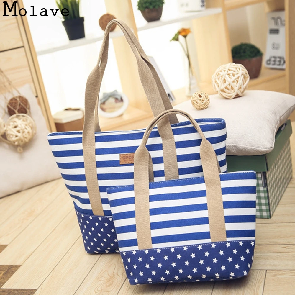 

MOLAVE 2017 Nuova Borsa Delle Donne di Tela Stampa Floreale Spiaggia Della Spalla Borse Casual Tote Femminile Shopping Bag nov8