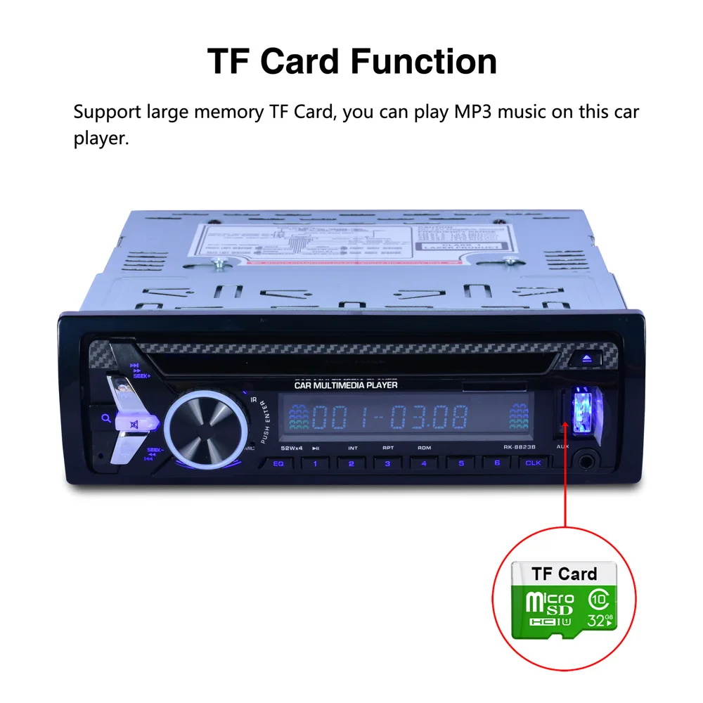 DVD FM USB AUX адаптер беспроводной приемник Bluetooth TFCard Морской Радио Bluetooth Hands-free пульт дистанционного управления EQ звуковой эффект