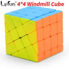 Lefun 4*4*4 ветряная мельница, магический куб, без наклеек, 4х4, магический куб, Cubo Magico, Обучающие Развивающие игрушки для детей