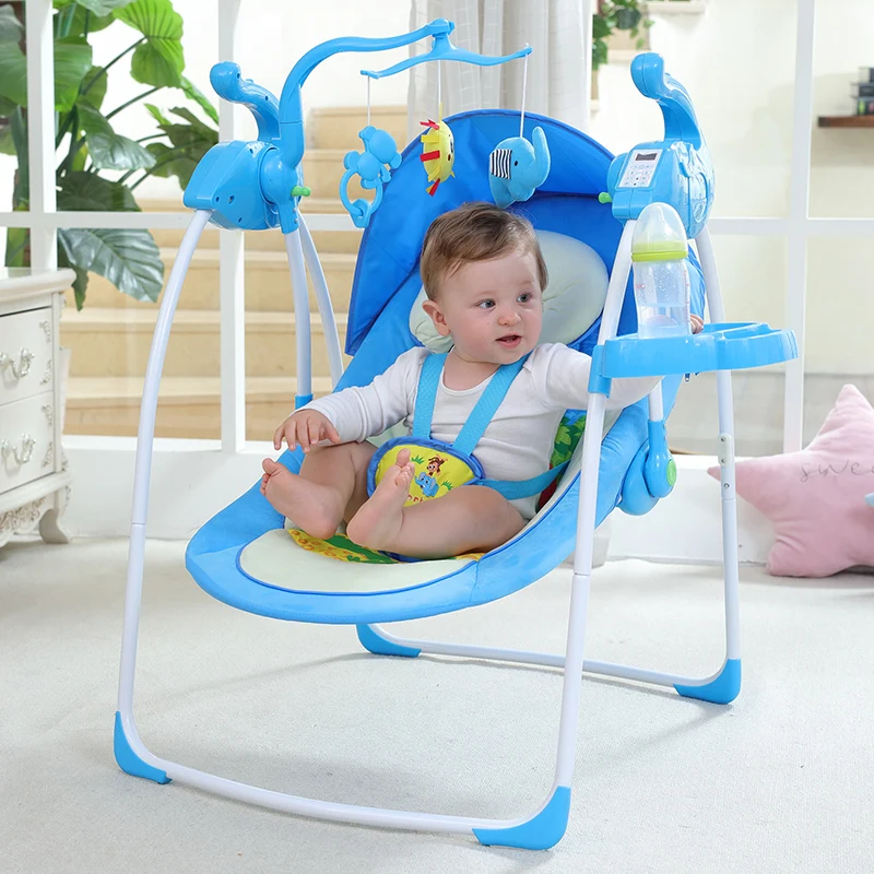 Электрическое детское кресло-качалка Bluetooth музыка детские качели электрическая колыбель Baby Bouncer