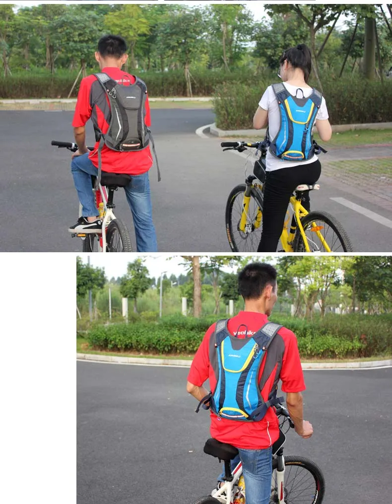 Perfect Anmeilu 5L Bike Water Bag Waterproof Nylon Bicycle Shoulder Backpack Breathable Running Cycling Rucksack Hydration Bag Mochila 31