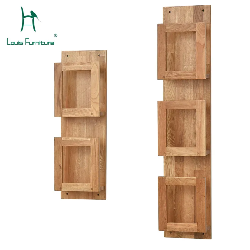 Louis-Marco de libros de moda, marco de madera para decoración de pared,  CD, estudio, marco de roble, prensa de pared - AliExpress Muebles