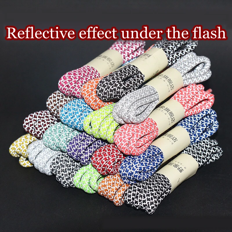 1 Pair Elastic Shoelaces Round Reflective Shoe laces Leisure sneakers shoelace Outdoor Unisex Fluorescent Shoe lace 1 Pair Elastic Shoelaces Round Reflective Shoe laces Leisure sneakers shoelace Outdoor Unisex Fluorescent Shoe lace