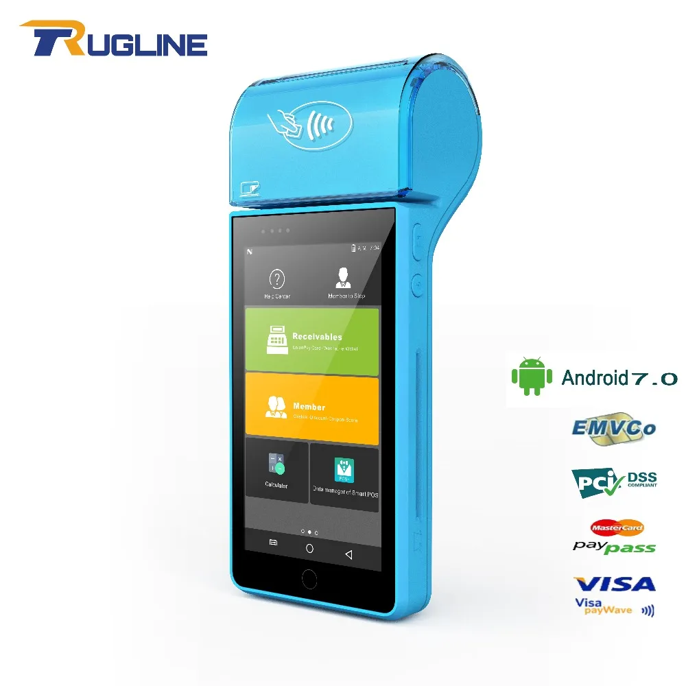 Android 7 0 Новый банковский платежный терминал 5 дюймов сенсорный экран POS машина с IC