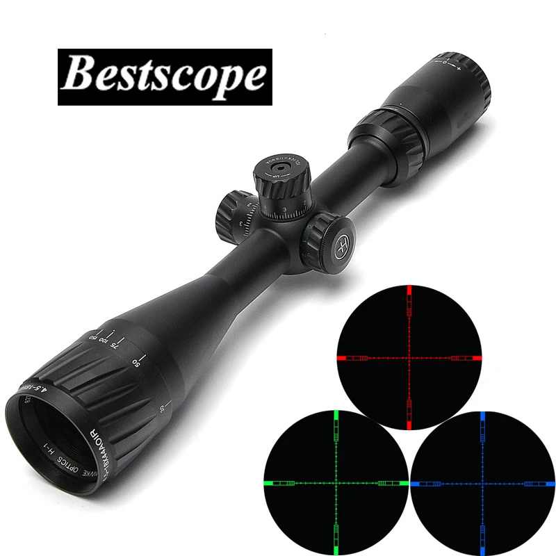 

HAVVKE 4.5-18X44 AOIR Tactical Sniper Scopes Hunting Optics Riflescope RGB Illuminated With Sunshade For Air Weapons