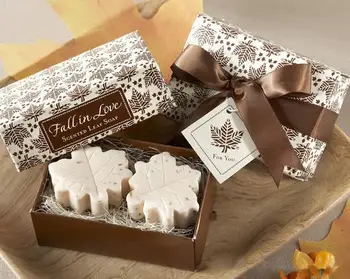 

Maple Leaf Soap 400PCS/LOT 200boxes Fall in Love Scented soap+Baby Shower favors wedding gifts Free shipping