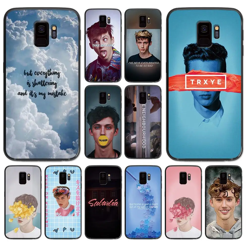 Cool and cute singerTroye Sivan for Samsung Galaxy A5 A6 A7 A8 A9 2017 2018 2019 Plus M10 M20 M30 Soft s black phone case | Мобильные