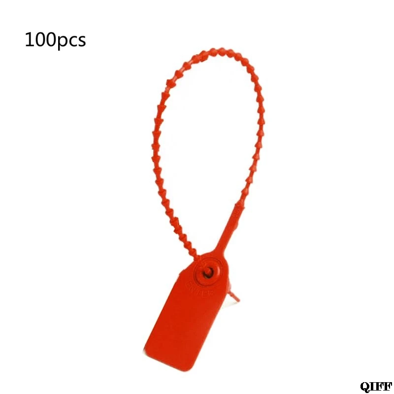 7HH1103944-R 100 шт одноразовые пластиковые Pull-Tite защитные пломбы пронумерованные самозамки Jun21 - Цвет: 7HH1103944-R