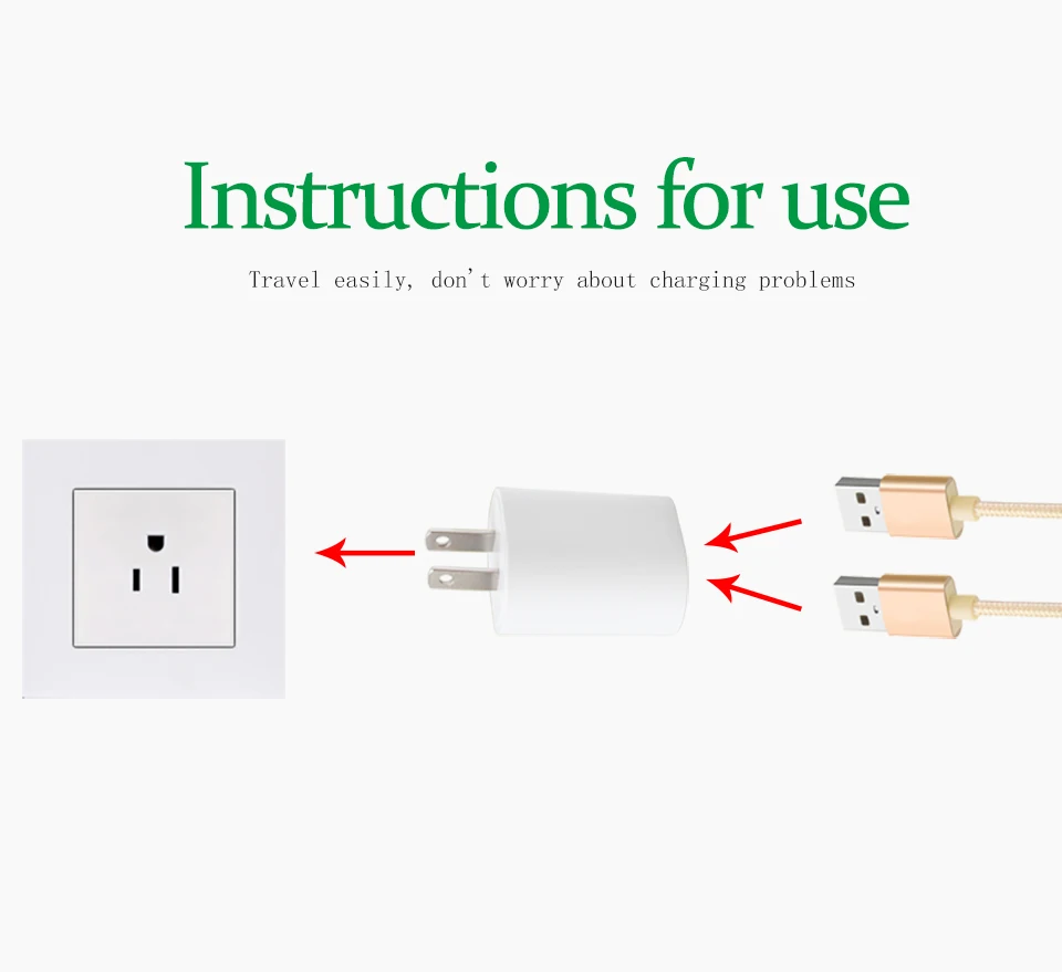1PC US Mobile Phone Charger Adapter Dual USB Charger For Smart mobile phone Charging 5V2.1A ACDC Adaptor Travel in Japan (6)