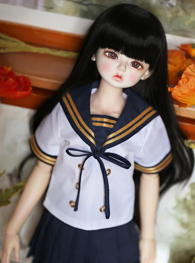 D01-P333 детская игрушка ручной работы 1/6 1/3 1/4 аксессуары для кукол BJD/SD Одежда для кукол белая кукла для мальчиков и девочек костюм моряка