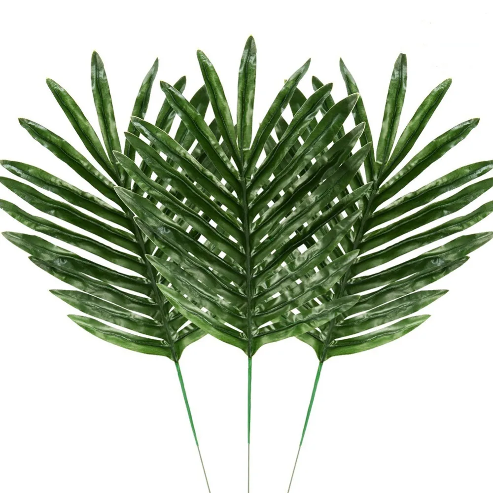 12 шт. искусственные пальмовые листья монстеры имитация зеленых пластиковых листьев Свадебные украшения DIY Цветочные листья растения искусственные цветы
