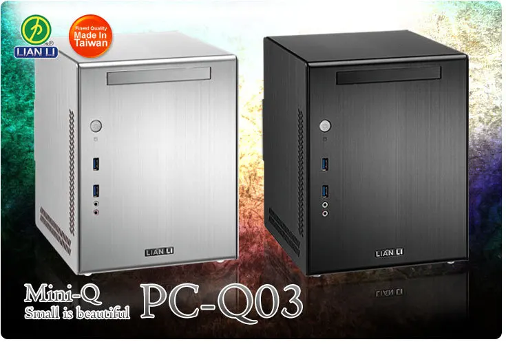 Pc-q03 Алюминиевый мини itx чехол для компьютера usb3.0