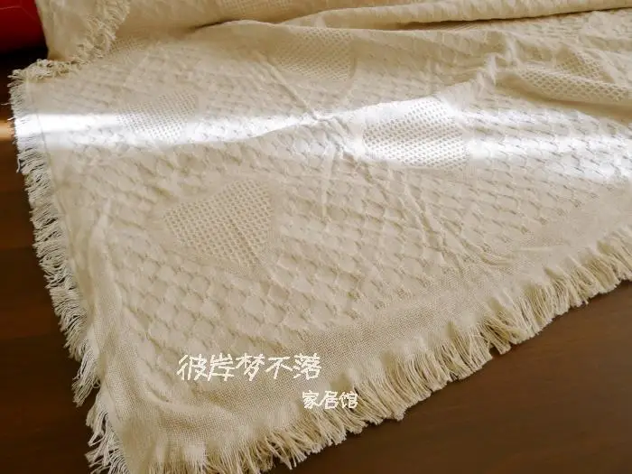 Американский деревенский кантри вафельное Хлопковое одеяло для гостиной, одеяло для дивана, полотенце, одеяло, универсальное однотонное белое одеяло