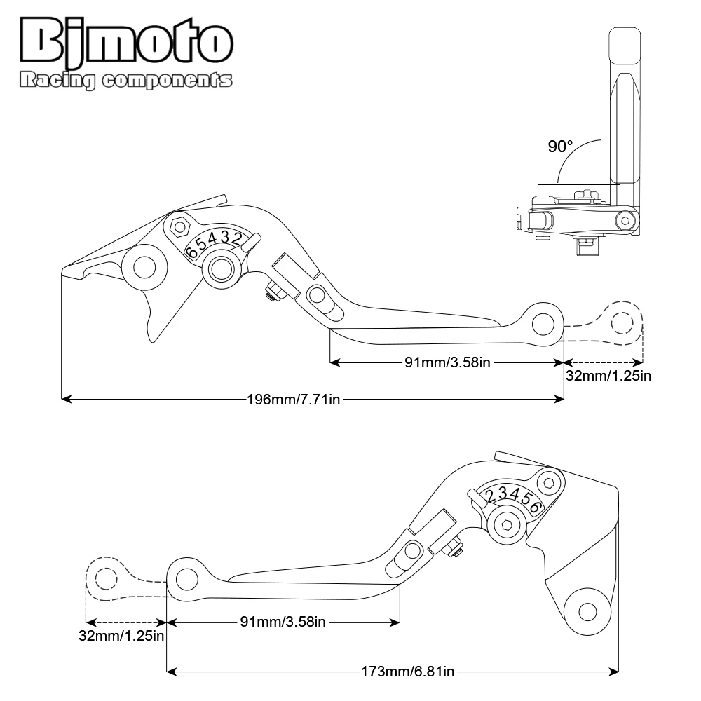 BJMOTO мотоциклы тормоза рычаг для Kawasaki NINJA 250R 300R Z300 VERSYS 300X мотоциклетные Выдвижная