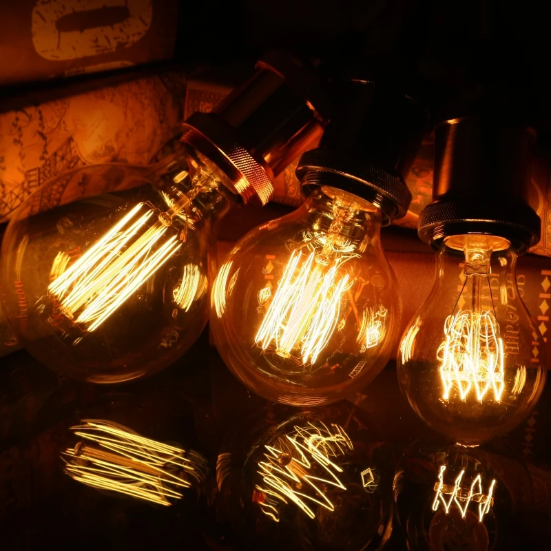 

Edison Bulb E27 Retro Lamp 220V 40W Ampoule Vintage Lamp Edison Bulb Incandescent Light A19 A60 ST64 T10 G95 Filament Light Bulb