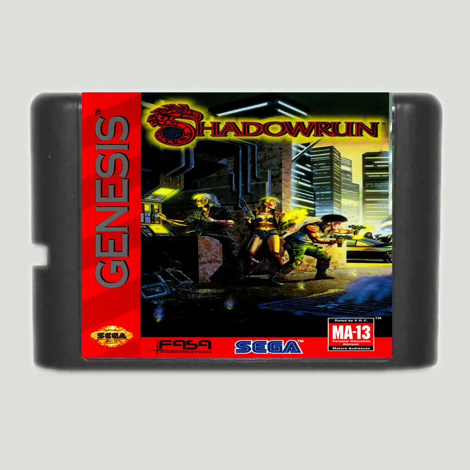 Shadowrun 16 бит sega MD игровая карта для sega Mega Drive для Genesis