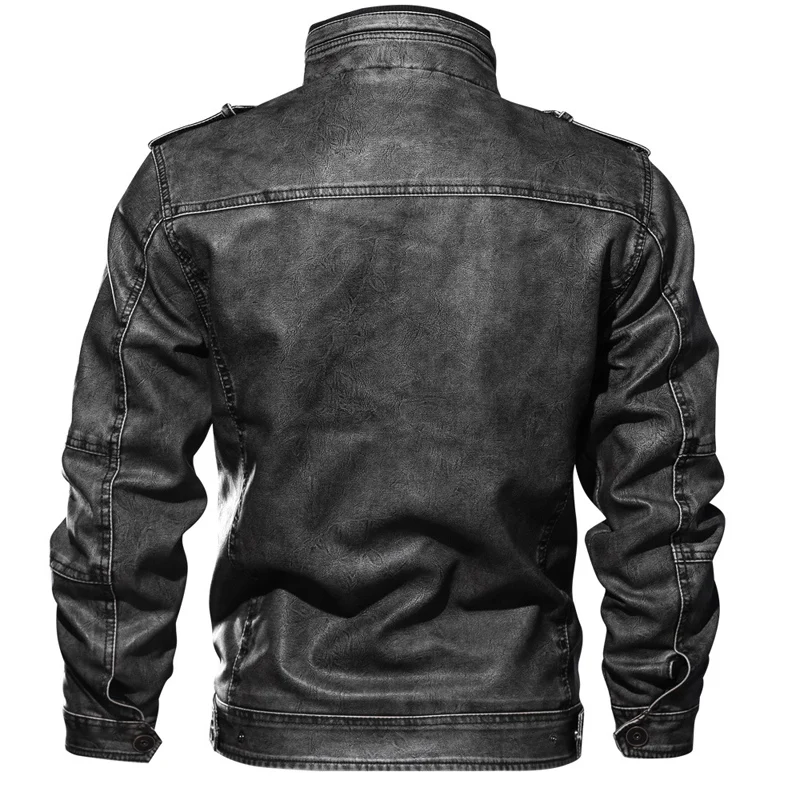 DIMUSI мужская осенне-зимняя куртка из искусственной кожи, мотоциклетные кожаные куртки, мужские деловые повседневные пальто, брендовая одежда 5XL, TA132