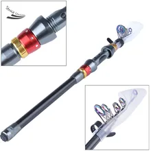 2,1 м супер легкий портативный углеродное волокно телескопическая удочка для путешествий Спиннинг Удочка B16
