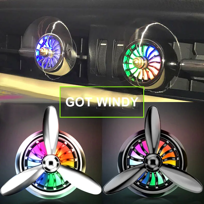 Car Air Freshener LED Lights Auto Fragrance Perfume Universal Fragance