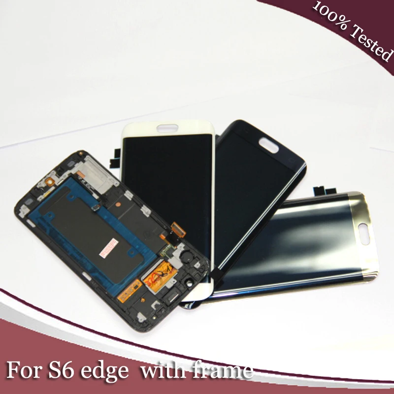 ЖК-дисплей совместимый с Samsung Galaxy S6 Edge G925F G925A G925P сенсорным дигитайзером |