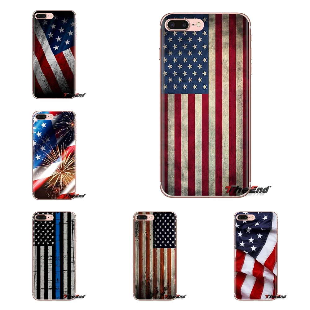Прозрачный мягкий чехол для Xiaomi Redmi 4A S2 Note 3 3S 4 4X5 Plus 6 7 6A Pro Pocophone F1 USA America Flag |