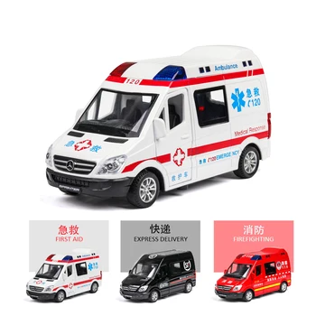 

1:32 fire express ambulance car Toy Car Metal Toy Diecasts & Toy Vehicles Car Model with light & sound Car Toys For Children