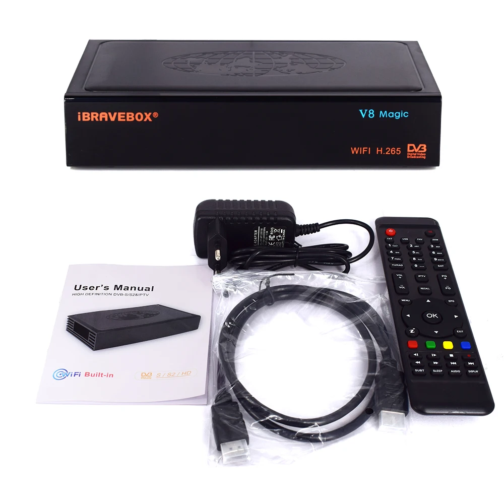 IBRAVEBOX V8 волшебный спутниковый ТВ приемник 1080P Full HD DVB-S2 Стандартный рецептор поддержка PowerVu, DRE& Biss ключ YouTube