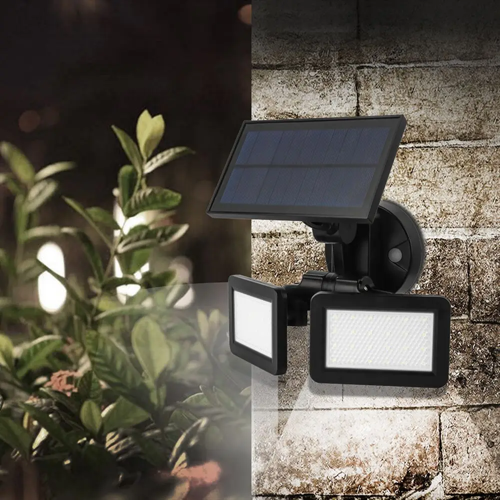 

48 LED Solar Wall Light Dual Head Outdoor waterproof LED PIR Motion Sensor Security Landscape garden Yard Flood LED Lamp