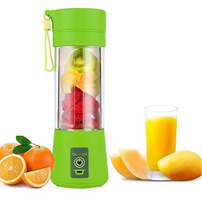

VIP Custom service 400ml Portable Juice Blender USB Juicer Cup Multi-function Fruit Mixer Six Blade Mixing Machine Dropshipping