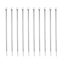 10 шт. иглы для удаления угрей из нержавеющей стали набор для выдавливания угрей прыщ, шрам, акне удаление акне Инструмент 15p1013