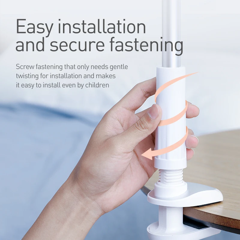  Baseus Foldable Mobile Phone Holder Adjustable Long Arm Lazy Phone Holder Clip Desk Tablet Mount Ho