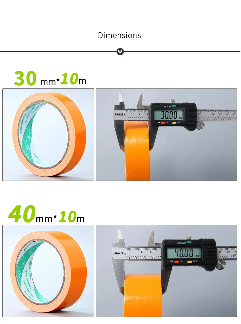 1 шт. 40 мм в ширину 10 м в длину цветная тканевая основа лента сильная Водонепроницаемая без следа высокая вязкость ковер лента Diy Украшение