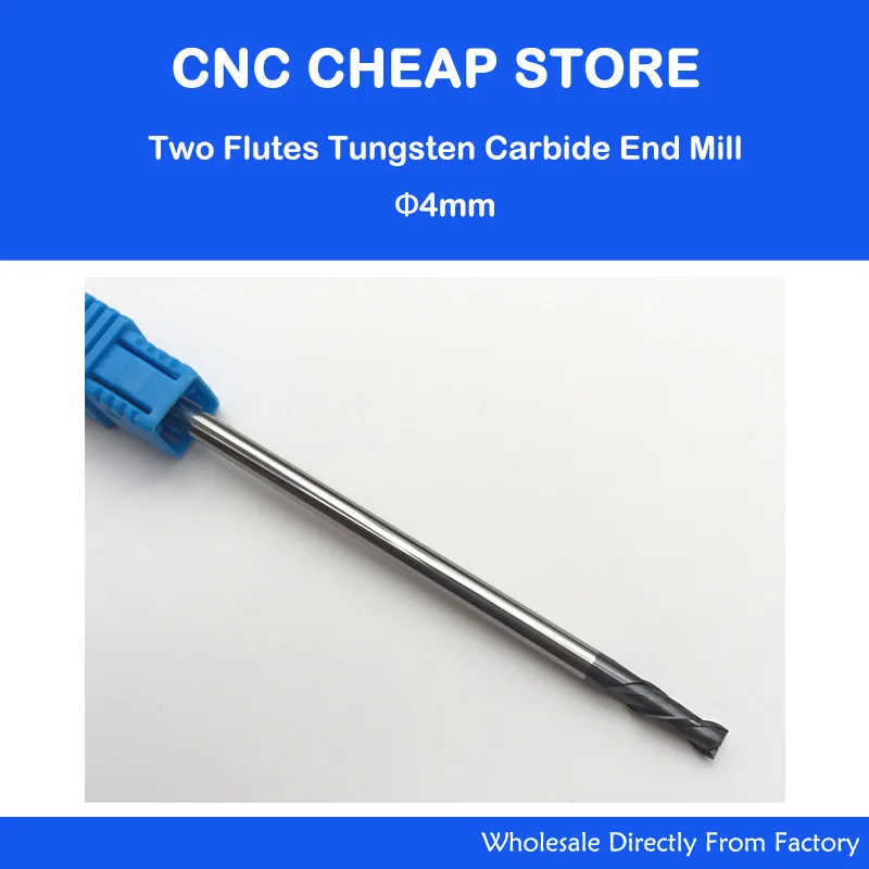 

5PCS HRC55 Tungsten Steel Carbide double 2 flute End Mill Bit Milling Cutter Tools 4*4*10*75mm CNC Router NANO Coated Bits