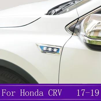 

Stainless Steel Car Styling Leaf Plate Side Mark Decoration Cover Sticker Car Covers Accessories For Honda CRV 2017-2019 Blue