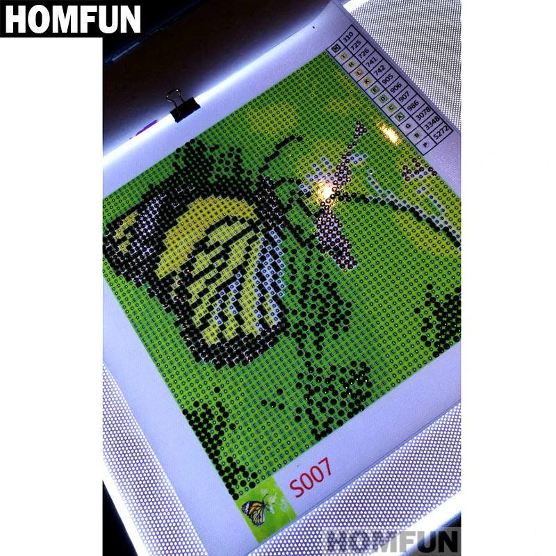 HOMFUN Ultrathin 3.5mm A4 LED Light Tablet Pad Apply to EU/UK/AU/US/USB Plug Diamond Embroidery Diamond Painting Cross Stitch