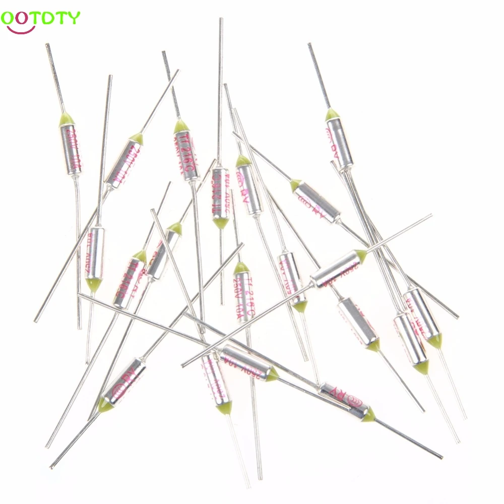 

20Pcs 216 Degrees Celsius RY216 TF 216 Degrees Celsius 10A 250 V Temperature Thermal Fuse 828 Promotion