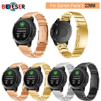 

Replacement Metal Watch Strap For Garmin Fenix 5 Stainless Steel Bracelet Watchband For Forerunner 935 Wristband 22MM strap