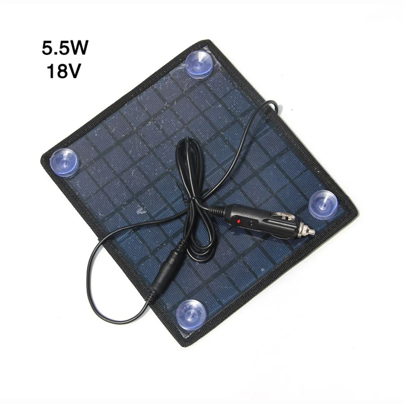 5.5 w 18 v אוניברסלי פנלים סולאריים פנלים סולאריים סיליקון polycrystalline כיתה portable מטען סולארי עבור 12 v רכב סוללה
