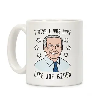 

I Wish I Was Pure Like Joe Biden White 11 Ounce Ceramic Coffee Mug
