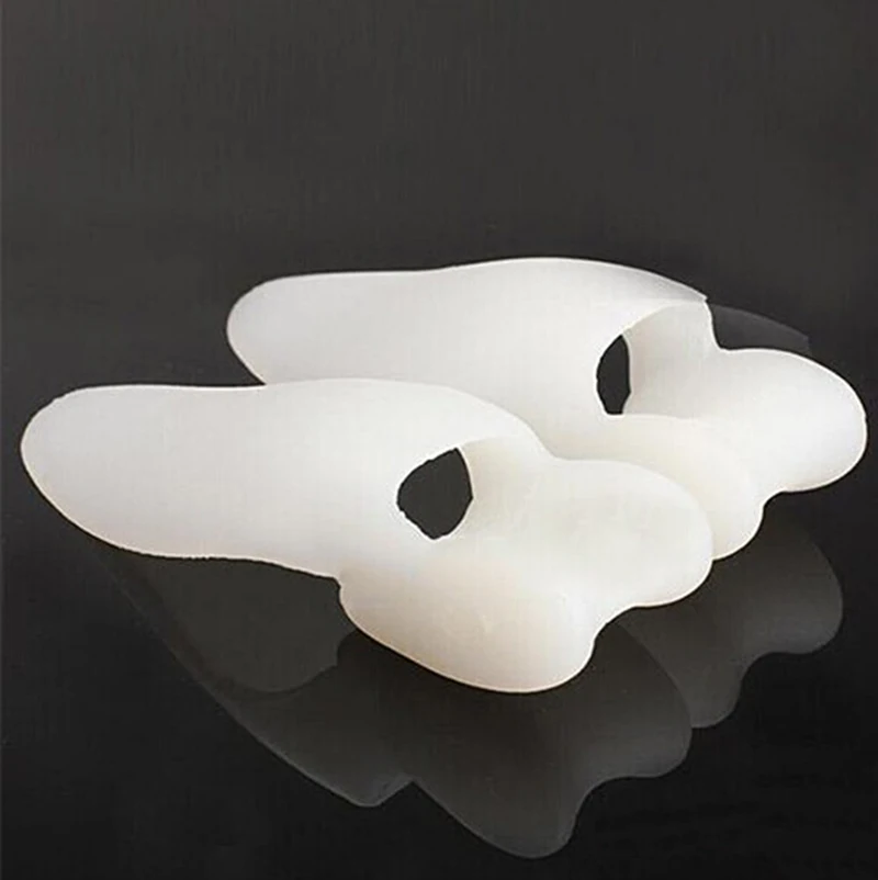 2Pcs=1Pair Silicone Toes Separator Bunion Bone Ectropion Adjuster Toes Outer Appliance Foot Care Tools Hallux Valgus Corrector