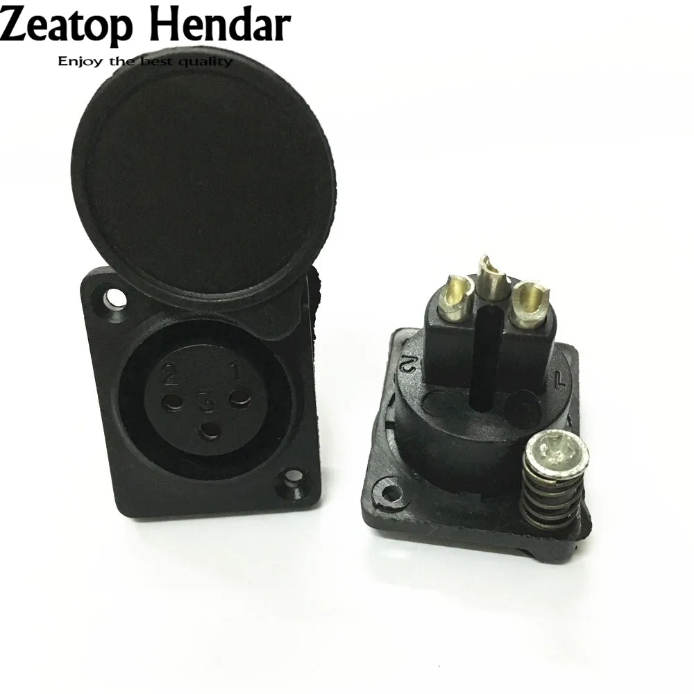 50 шт. XLR 3 Pin водонепроницаемый женский корпус панель монтируется гнездо адаптер