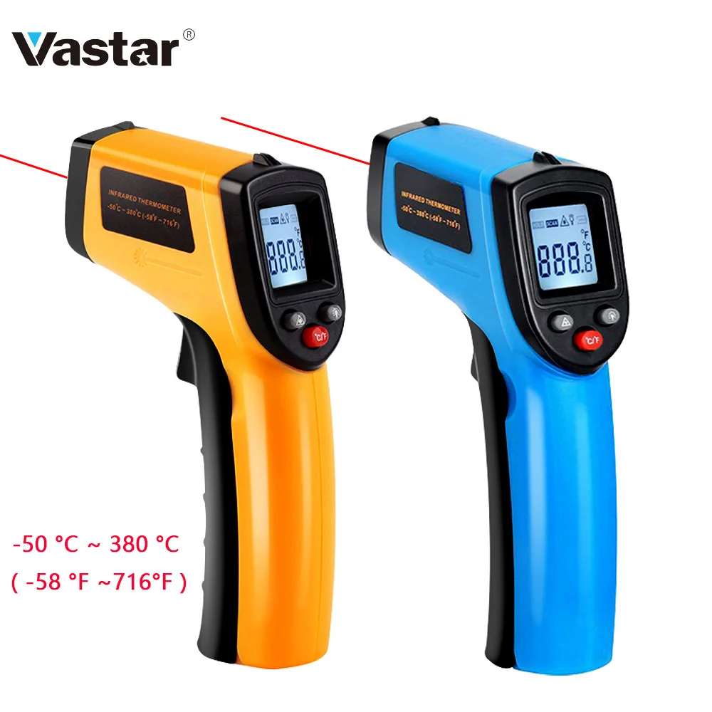 

Vastar Non-Contact GM320 Digital Infrared Thermometer Temperature Meter Pyrometer IR Laser Point Gun -50~380 Degree
