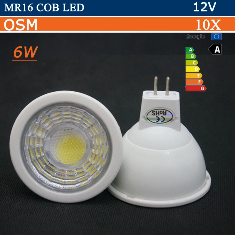 

High Power MR16 GU5.3 led bulb led spotlight dimmable 6W 12V Led light bulbs MR16 cob led Lamp Bombilla
